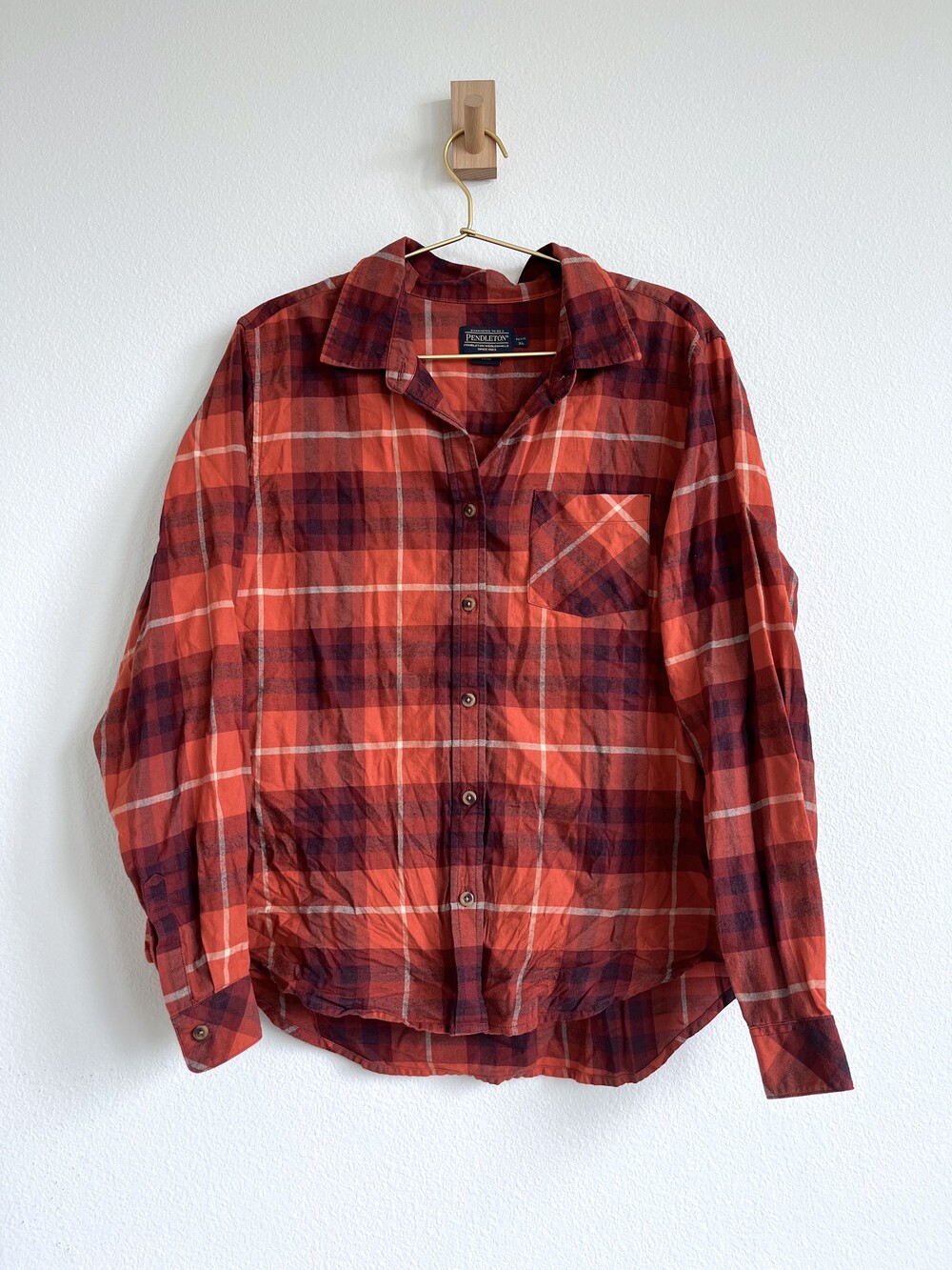Pendleton 100% Cotton Plaid Button-Down -  Size Petite XL